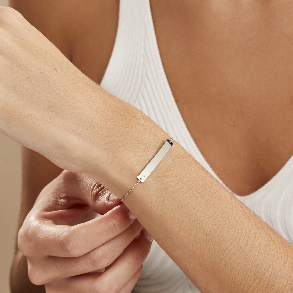 Bracelet Suzeanne Argent Blanc Oxyde De Zirconium - Gourmettes Femme | Histoire d’Or