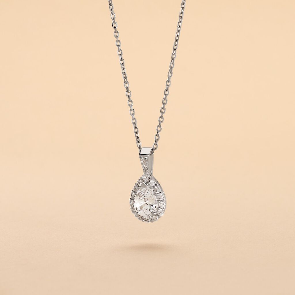 Collier M&eacute;lie Argent Blanc Oxyde De Zirconium - Colliers fantaisie Femme | Histoire d&rsquo;Or