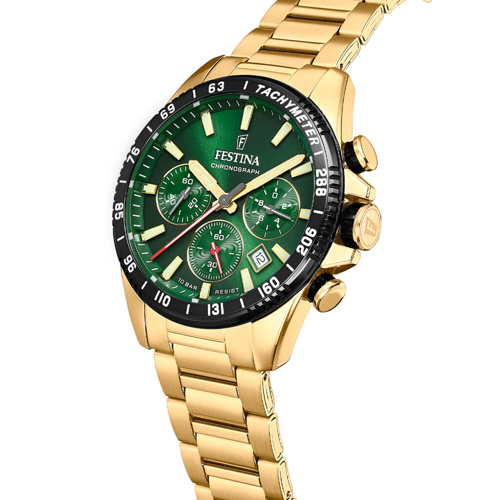 Montre Festina Timeless Chrono 45-2 Vert - Nouveautés Homme | Histoire d’Or