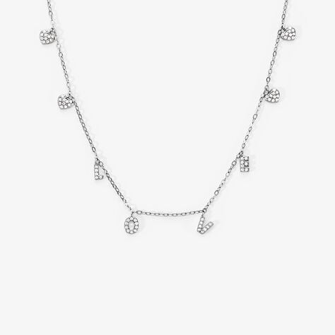 Collier Argent Blanc Deep In Love Oxyde De Zirconium - Colliers fantaisie Femme | Histoire d’Or