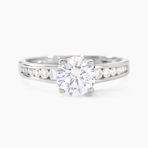 Bague Solitaire Tatjana Or Blanc Oxyde De Zirconium - Bagues solitaires Femme | Histoire d&rsquo;Or