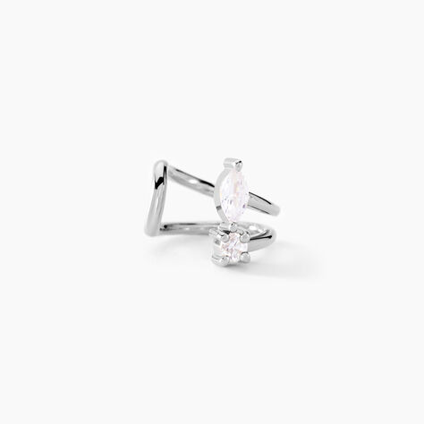 Bague D'oreille Unitaire Navette Argent Blanc Oxyde De Zirconium - Boucles d'oreilles fantaisie Femme | Histoire d’Or