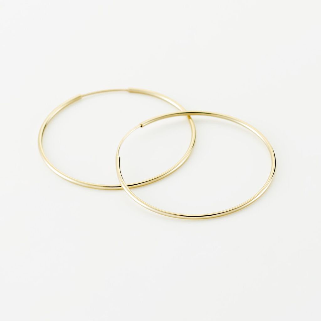 Créoles Muses Or Jaune - Boucles d'oreilles créoles Femme | Histoire d’Or
