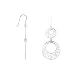 Boucles D'oreilles Pendantes Africa Argent Blanc - Boucles d'oreilles fantaisie Femme | Histoire d&rsquo;Or