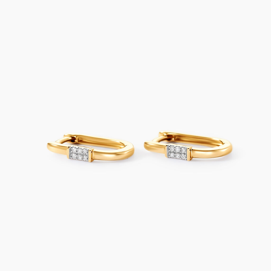 Créoles Infinite Love Or Jaune Diamant - Boucles d'oreilles créoles Femme | Histoire d’Or