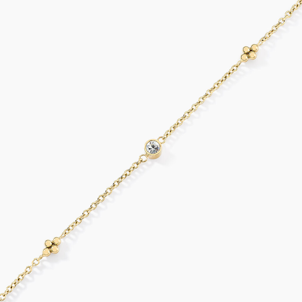 Bracelet Eva Acier Jaune Cristal -  Femme | Histoire d&rsquo;Or