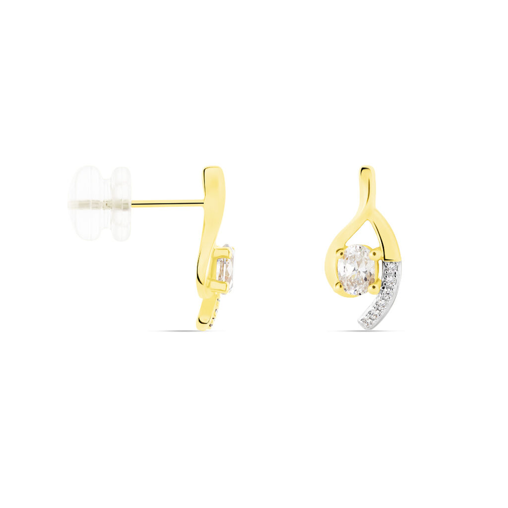 Boucles D'oreilles Sagesse Or Jaune Oxyde Oxyde - Clous d'oreilles Femme | Histoire d&rsquo;Or