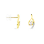Boucles D'oreilles Sagesse Or Jaune Oxyde Oxyde - Clous d'oreilles Femme | Histoire d&rsquo;Or