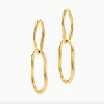 Boucles D'Oreilles Pendantes Cecilie Acier Jaune - Boucles d'oreilles fantaisie Femme | Histoire d&rsquo;Or