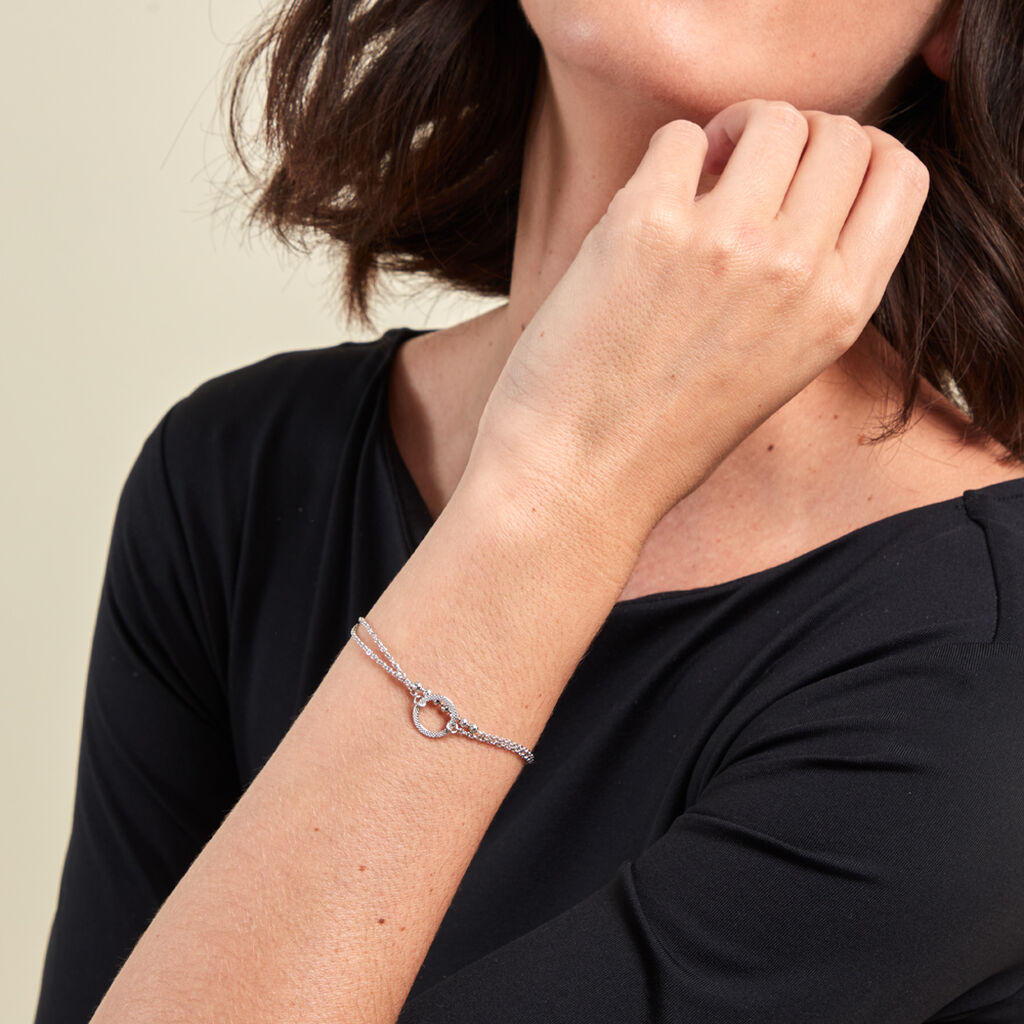 Bracelet Claramay Argent Blanc - Bracelets Femme | Histoire d’Or