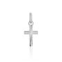 Pendentif Bathilde Croix Striee Or Blanc