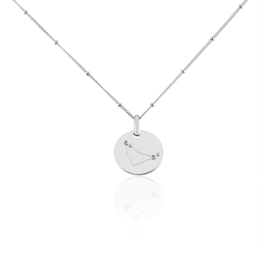 Collier Astr Argent Oxydes De Zirconium