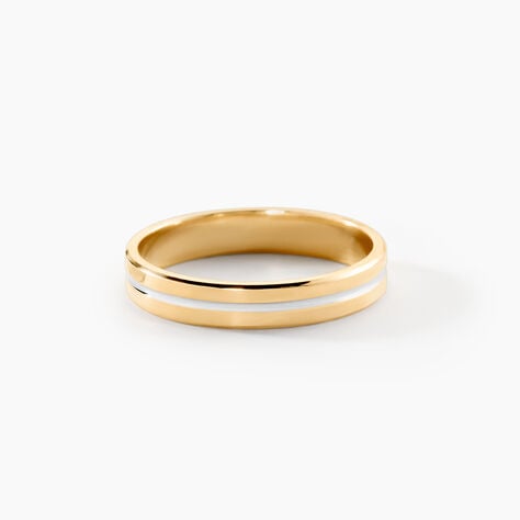 Alliance Liseret Ruban Plat Or Bicolore - Alliances Unisex | Histoire d&rsquo;Or