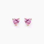 Boucles D'oreilles Puces Kelvyn Argent Rose Oxyde De Zirconium - Boucles d'oreilles fantaisie Femme | Histoire d&rsquo;Or