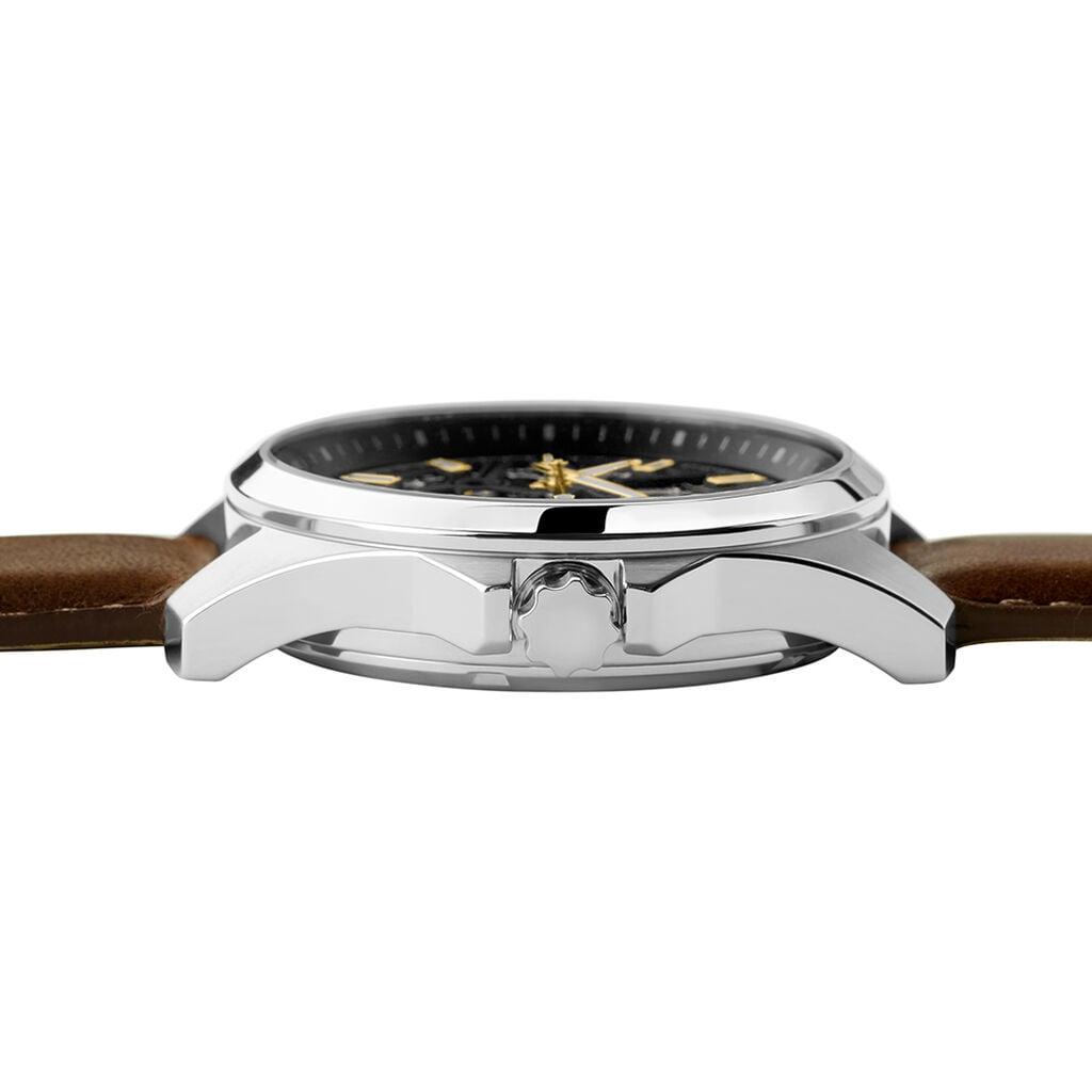 Montre Pierre Lannier Lannier Skeletom Noir - Montres m&eacute;caniques Homme | Histoire d&rsquo;Or