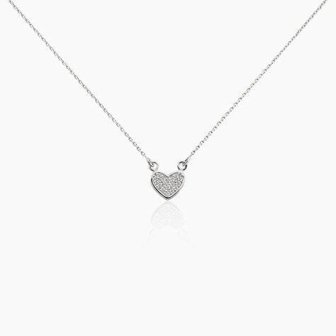 Collier Seya Argent Blanc Oxyde De Zirconium - Colliers fantaisie Femme | Histoire d&rsquo;Or