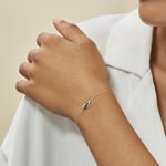 Bracelet Trinitie Or Blanc Saphir Diamant - Bracelets Femme | Histoire d&rsquo;Or