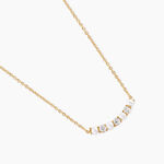 Collier Helena Argent Dor&eacute; A L'Or 750/1000 Perle De Culture Oxyde De Zirconium - Colliers Femme | Histoire d&rsquo;Or