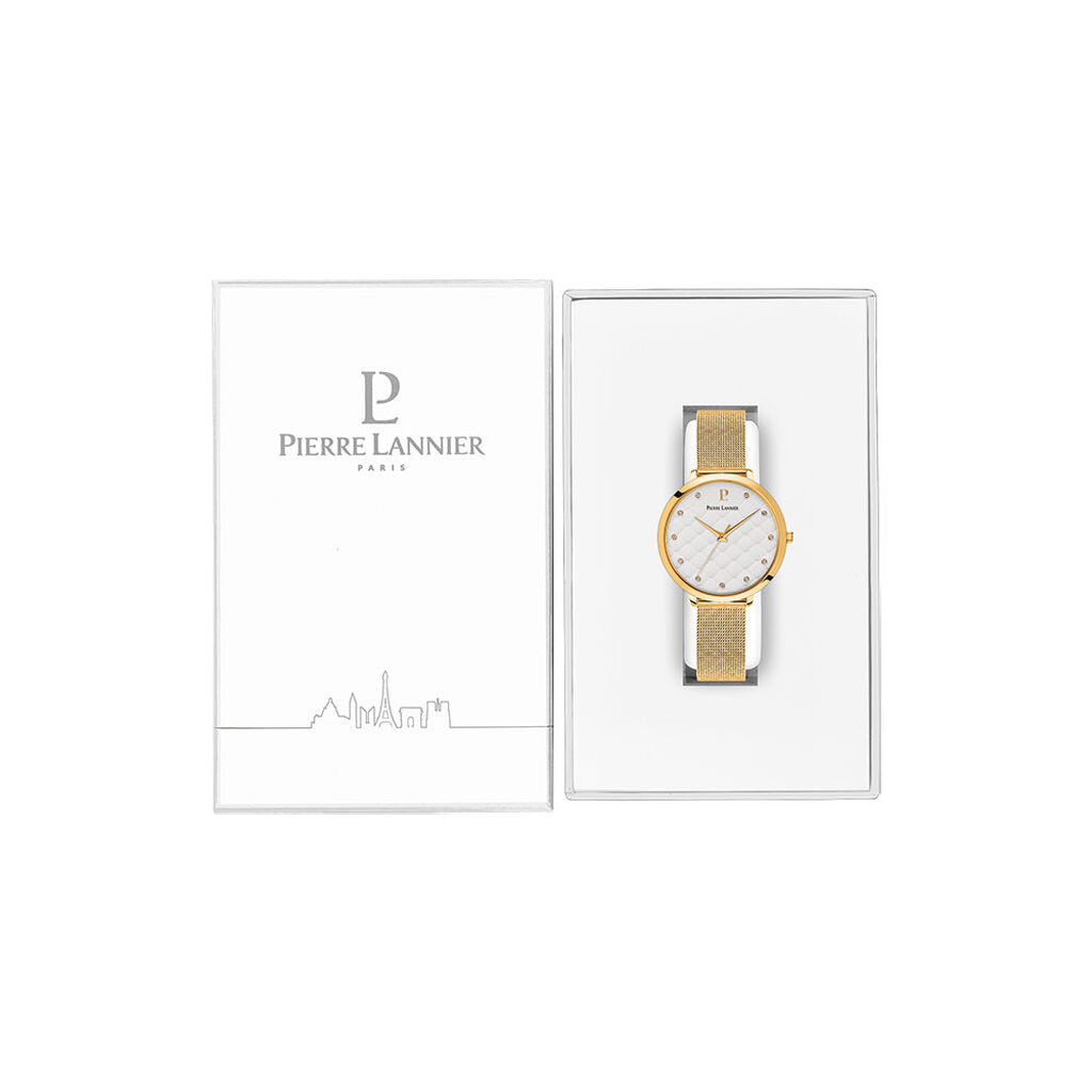 Montre Pierre Lannier Grace Blanc - Montres Femme | Histoire d&rsquo;Or