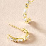 Creoles Sparkle Or Jaune Oxyde De Zirconium - Boucles d'oreilles cr&eacute;oles Femme | Histoire d&rsquo;Or