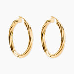 Cr&eacute;oles Or Jaune Torsad&eacute; - Boucles d'oreilles cr&eacute;oles Femme | Histoire d&rsquo;Or