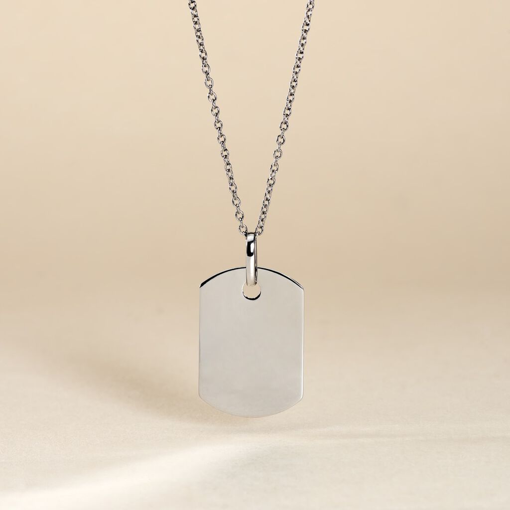 Pendentif Aymerik Argent Blanc - Pendentifs Homme | Histoire d’Or