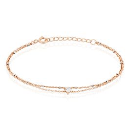 Bracelet Serres Argent Rose Oxyde De Zirconium - Bracelets Coeur Femme | Histoire d’Or