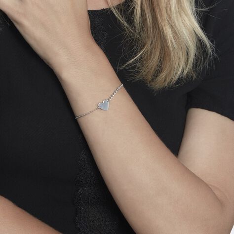 Bracelet Enoah Argent Blanc - Bracelets Coeur Femme | Histoire d’Or