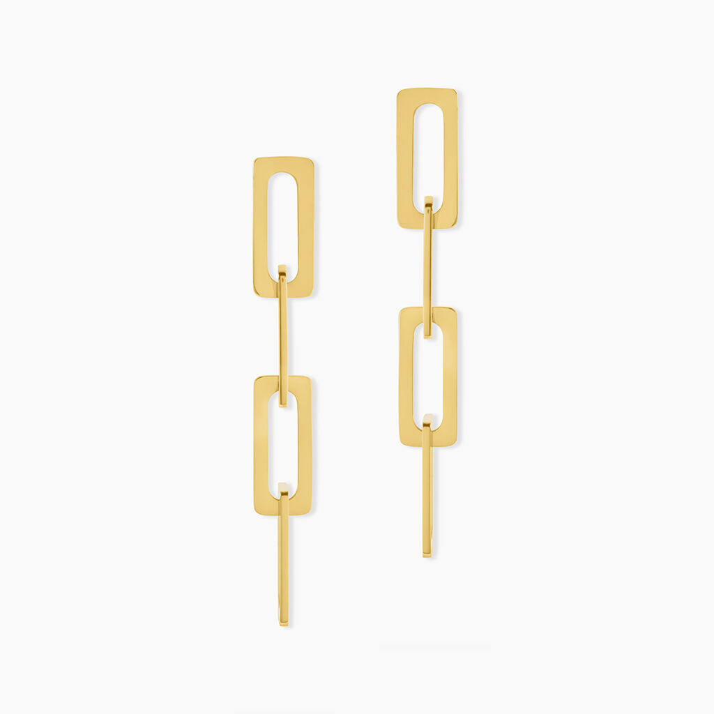 Boucles D'oreilles Pendantes Gracen Acier Jaune - Boucles d'oreilles fantaisie Femme | Histoire d&rsquo;Or
