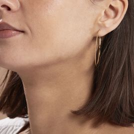 Créoles Suzana Lisses Fil Triangle Or Jaune - Boucles d'oreilles créoles Femme | Histoire d’Or