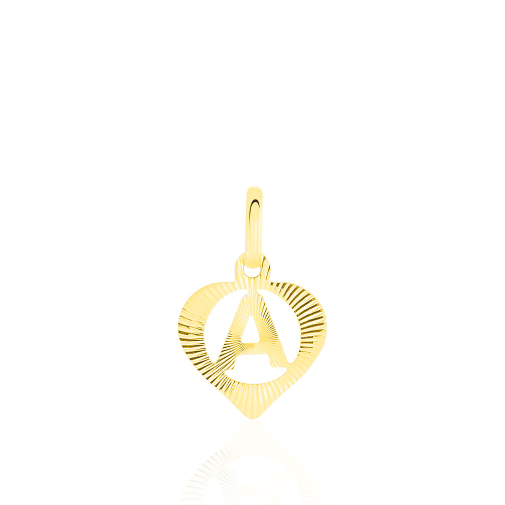 Pendentif Eudocie Coeur Lettre Or Jaune