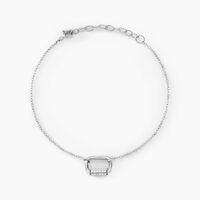 Bracelet Urban Call Argent Blanc Oxyde De Zirconium