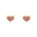 Boucles D'oreilles Puces Coeurs Or Jaune - Clous d'oreilles Enfant | Histoire d’Or