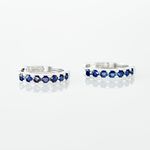 Cr&eacute;oles Or Blanc Killian Saphir - Boucles d'oreilles cr&eacute;oles Femme | Histoire d&rsquo;Or