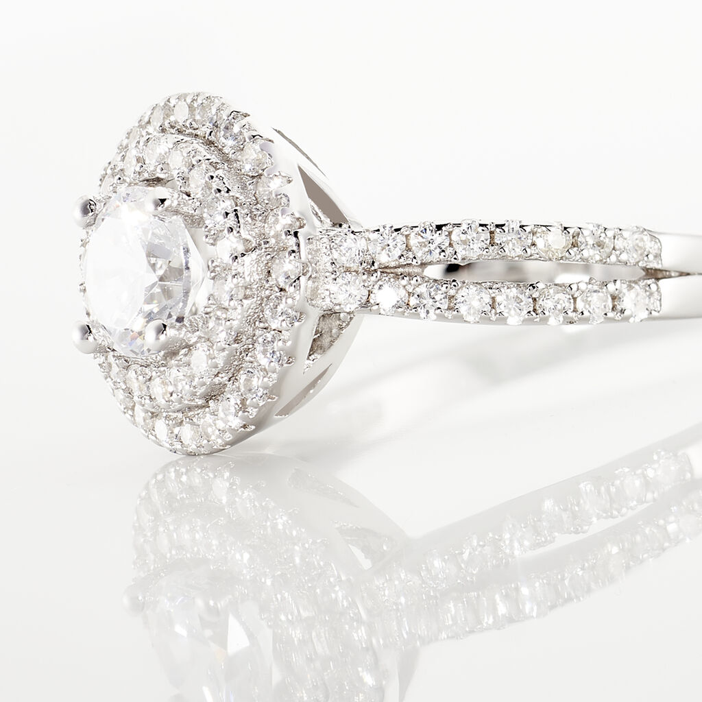 Bague Marie-felix Argent Blanc Oxyde De Zirconium - Bagues solitaires Femme | Histoire d’Or