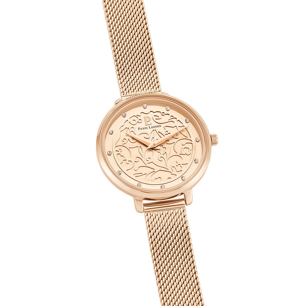 Montre Pierre Lannier Eolia Doré Rose - Montres Femme | Histoire d’Or