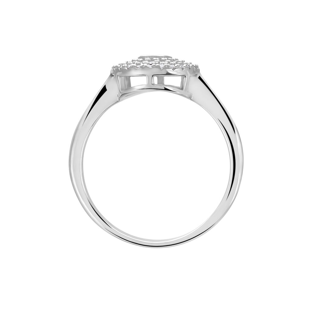 Bague Fidjy Argent Blanc Oxyde De Zirconium - Bagues avec pierre Femme | Histoire d’Or
