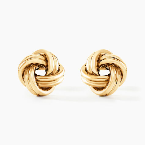 Boucles D'oreilles Puces Ilhame Nid Or Jaune - Clous d'oreilles Femme | Histoire d’Or