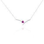 Collier Renaldine Or Blanc Rubis - Colliers Femme | Histoire d&rsquo;Or