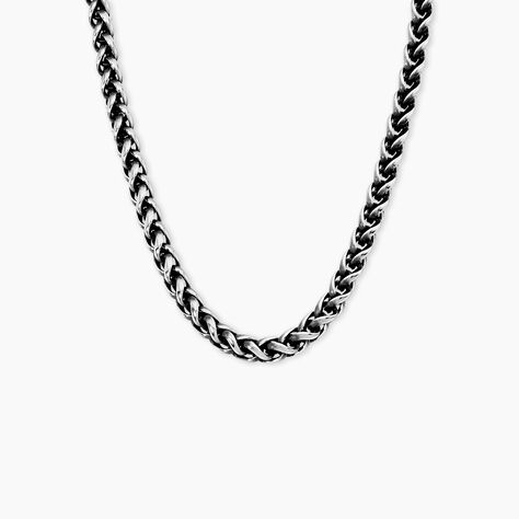 Chaine Raph Acier Gris - Chaines Homme | Histoire d&rsquo;Or