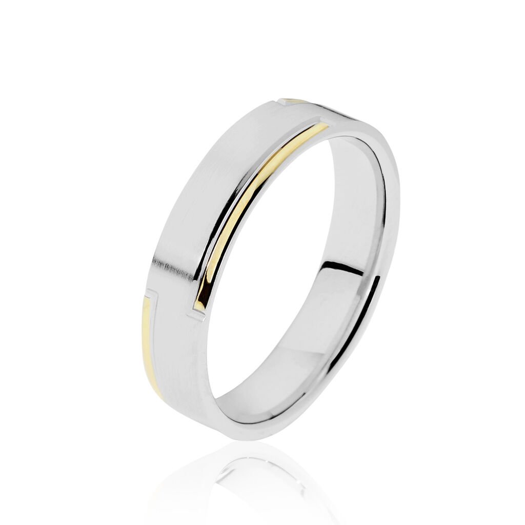 Alliance Mamassa Ruban Plat Or Bicolore - Alliances Unisex | Histoire d’Or