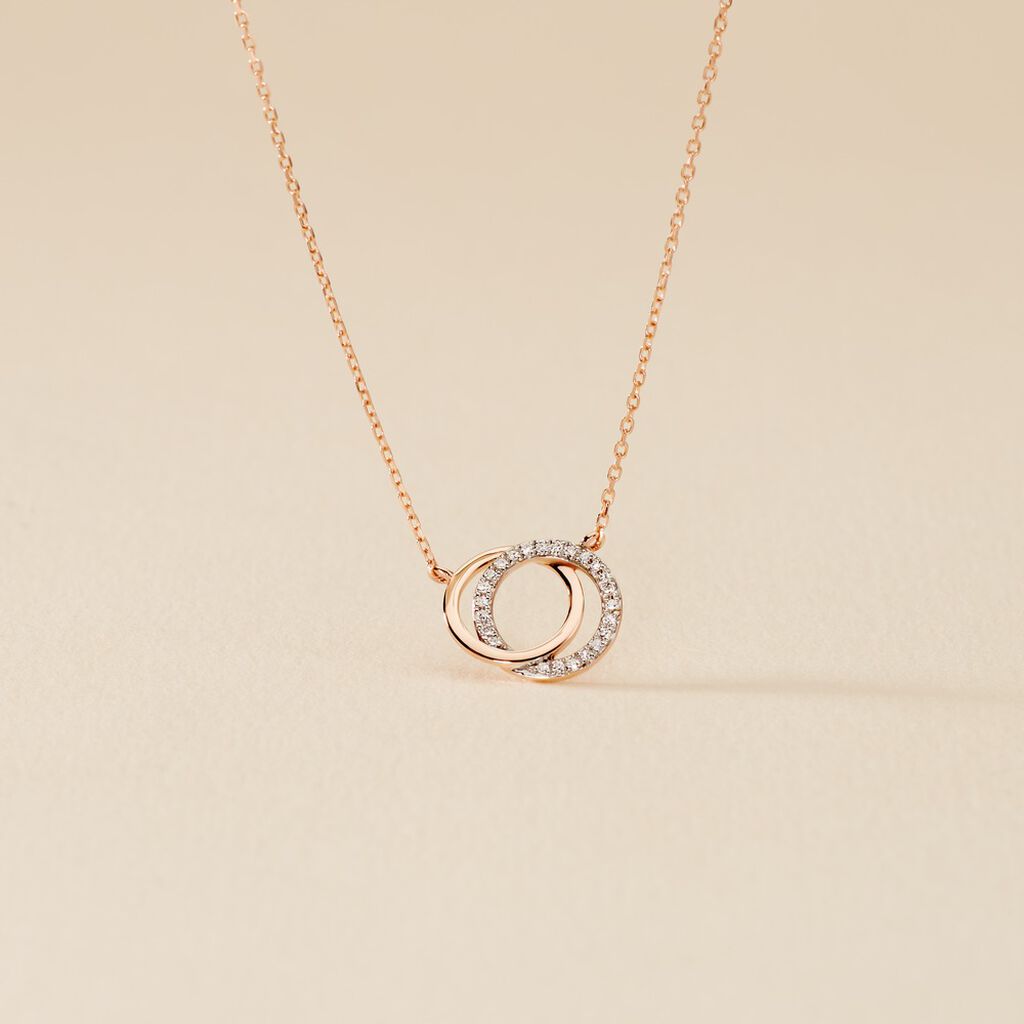 Collier Or Rose Tresha Diamants - Colliers Femme | Histoire d&rsquo;Or