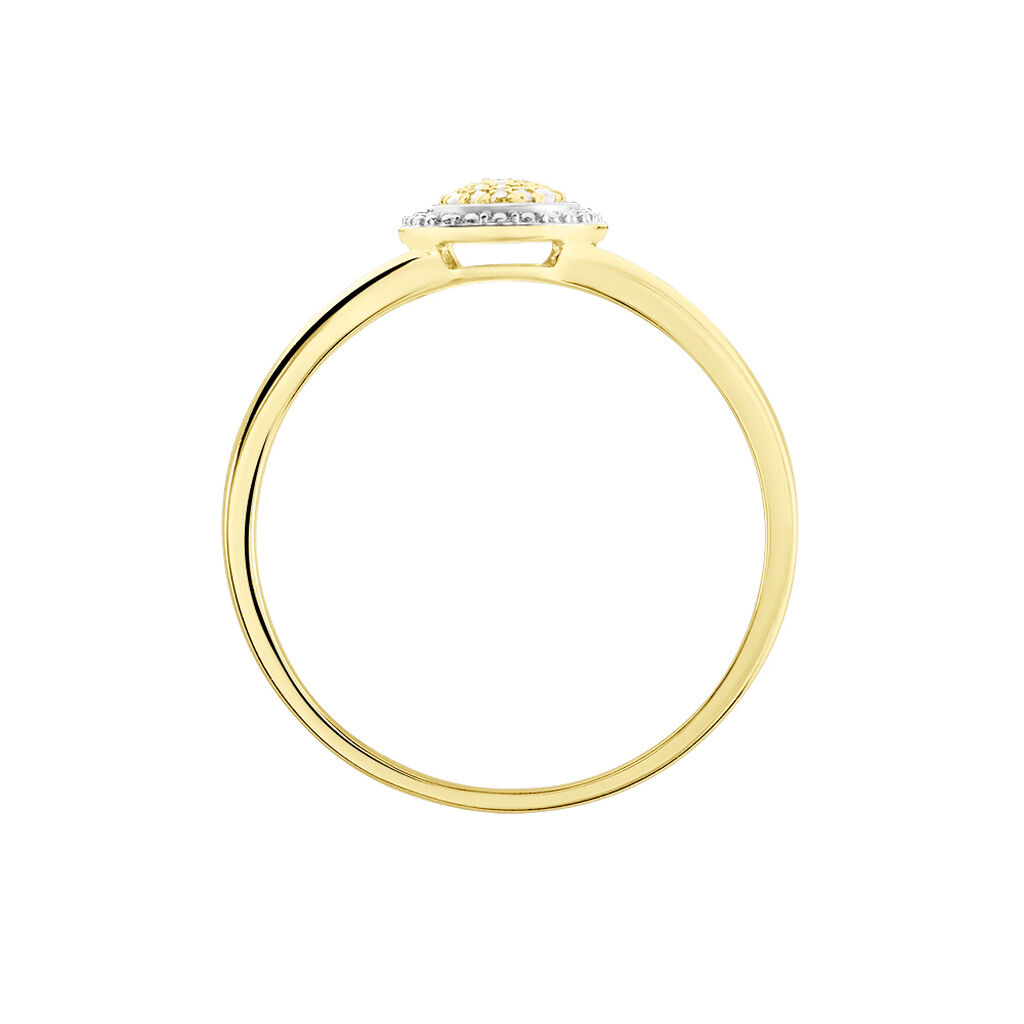 Bague Or Jaune Finola Diamants - Bagues avec pierre Femme | Histoire d&rsquo;Or