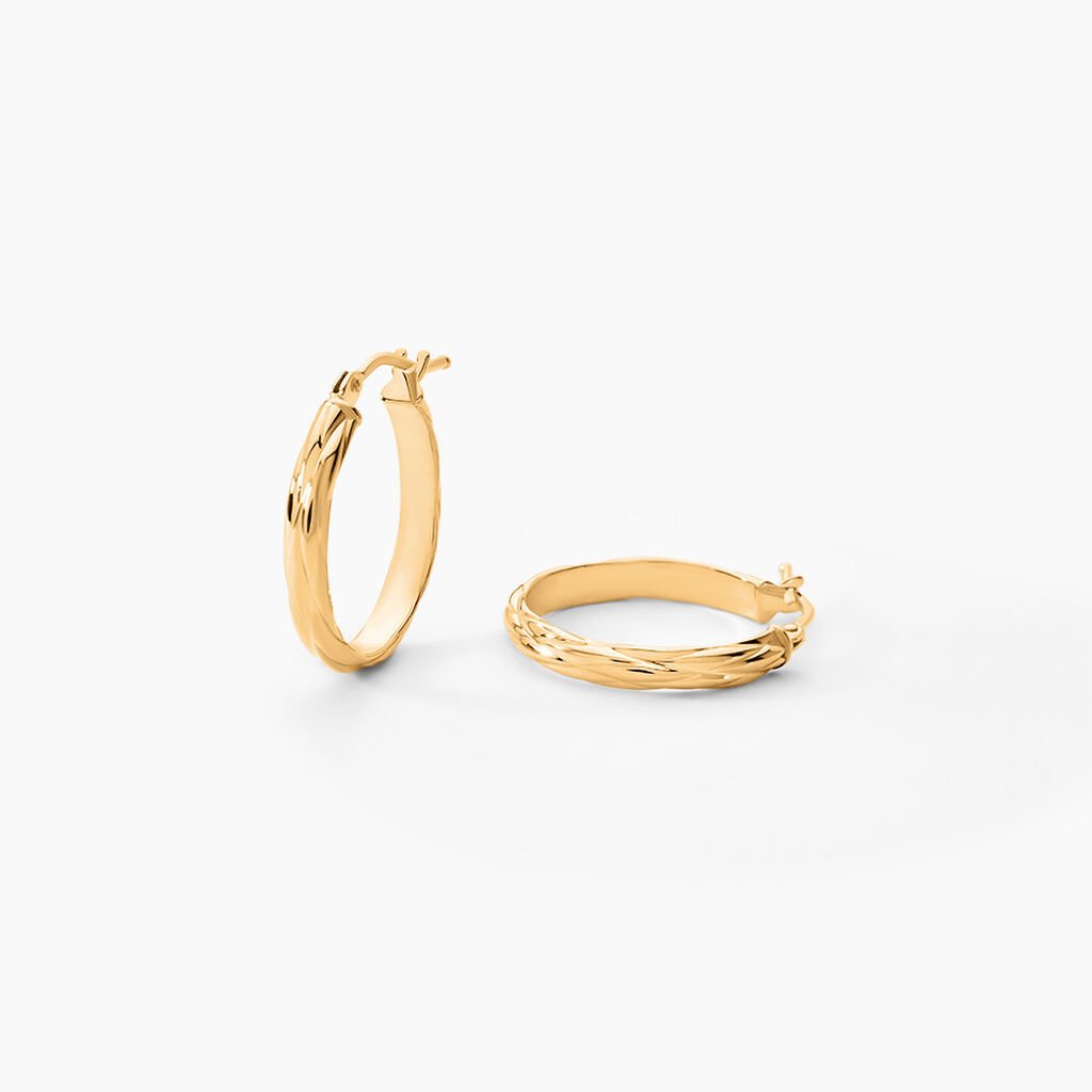 Cr&eacute;oles Ananas Or Jaune - Boucles d'oreilles cr&eacute;oles Femme | Histoire d&rsquo;Or