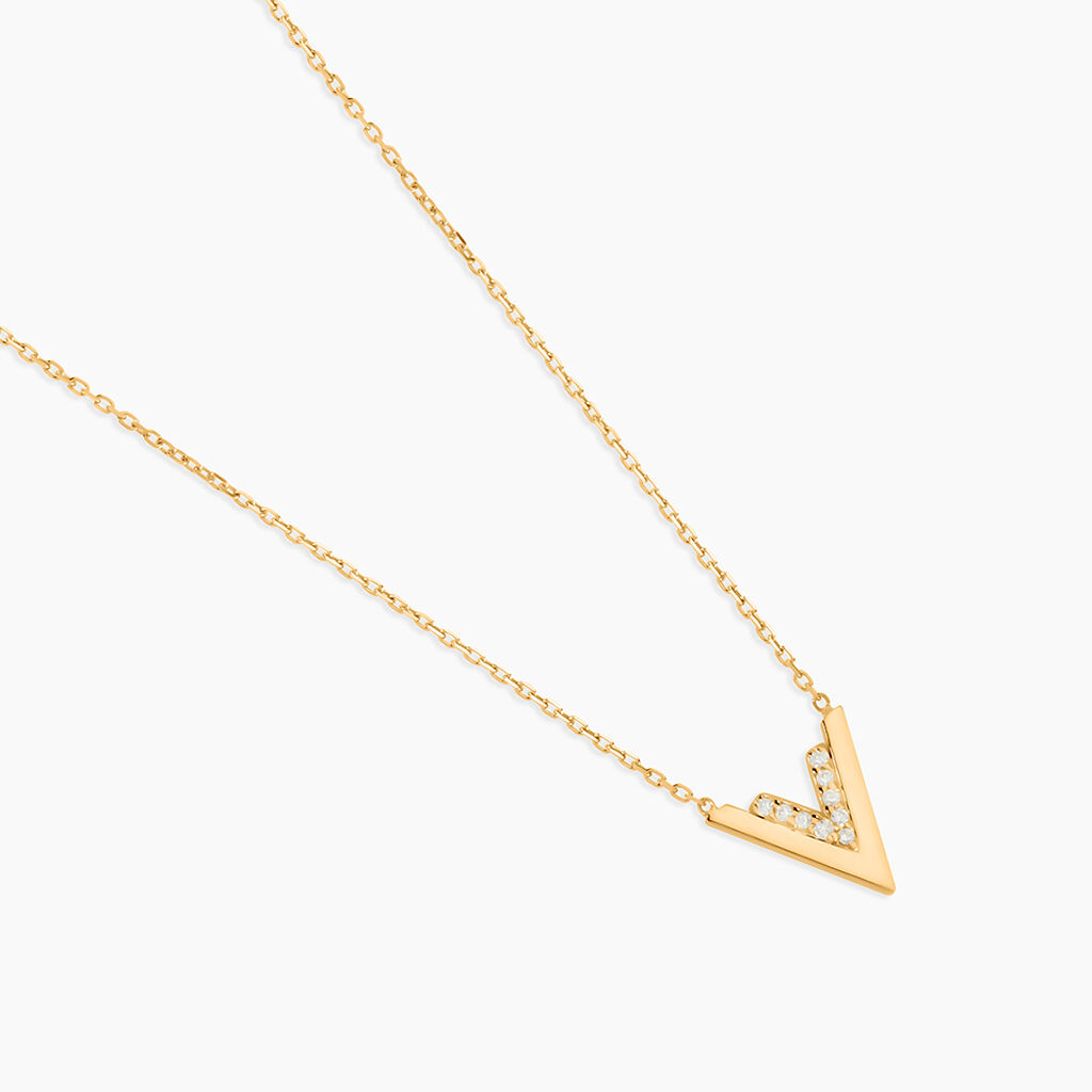 Collier Dao Or Jaune Oxyde De Zirconium - Colliers Femme | Histoire d&rsquo;Or