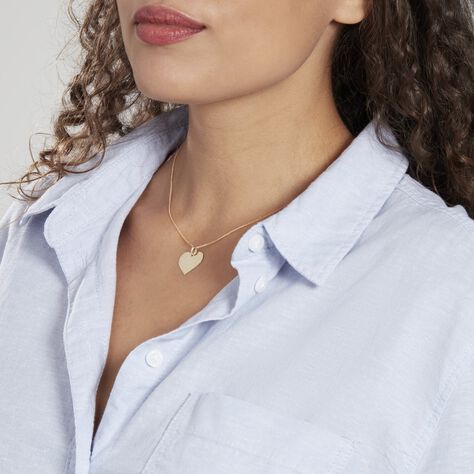 Pendentif Sirona Coeur Gravable Or Jaune - Cadeaux de naissance Femme | Histoire d’Or