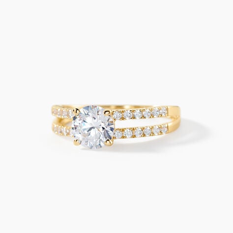 Bague Solitaire Or Jaune Cesarine Oxyde De Zirconium - Bagues solitaires Femme | Histoire d&rsquo;Or
