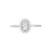 Bague Solitaire Shandrany Argent Blanc Oxyde De Zirconium