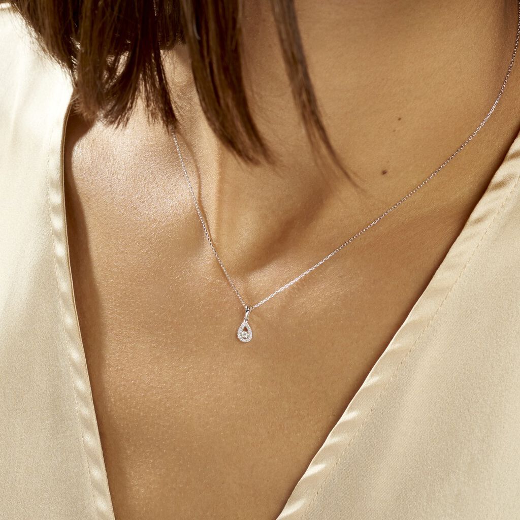Collier Domitia Or Blanc Diamant - Colliers Femme | Histoire d’Or