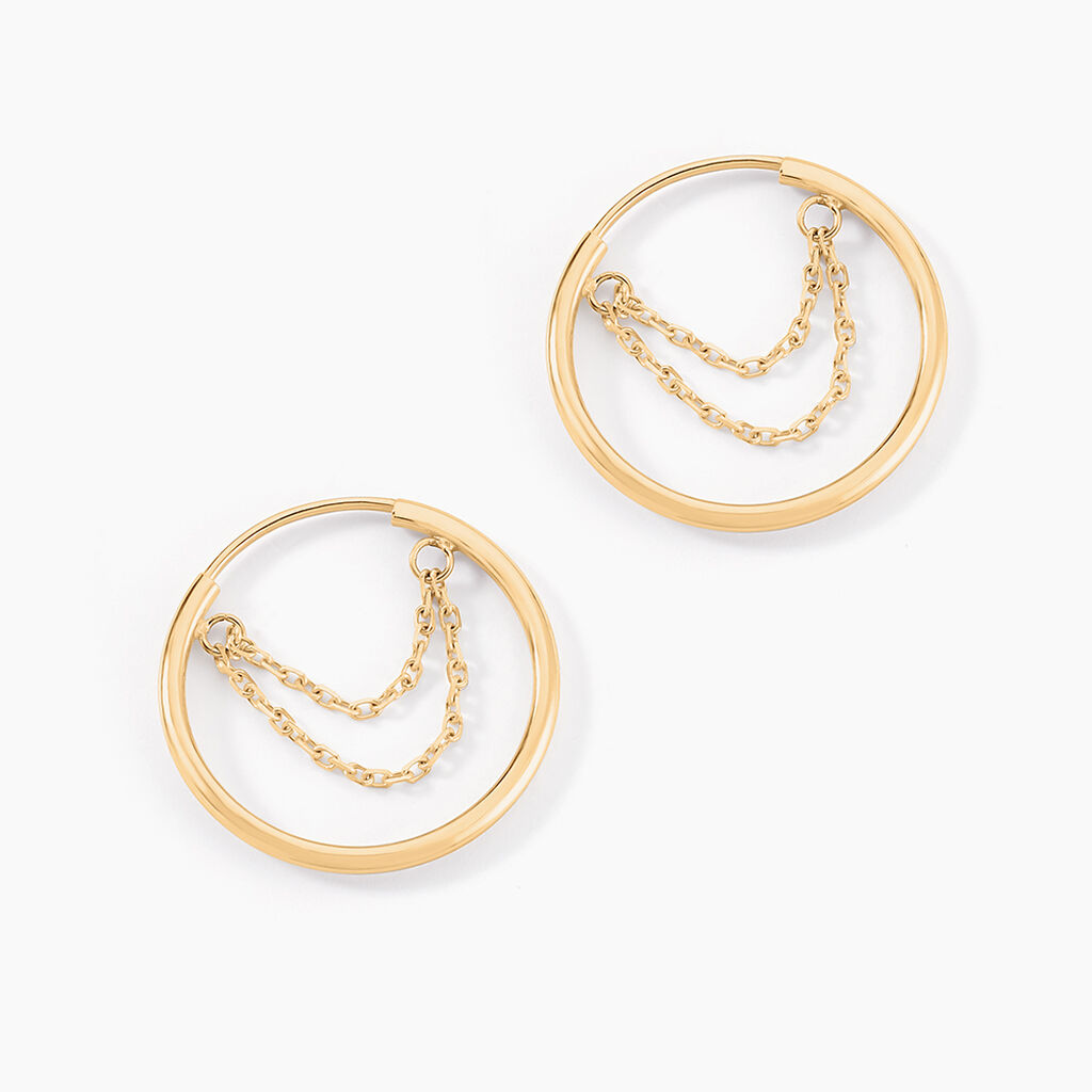 Cr&eacute;oles Bryson Or Jaune - Piercings d'oreilles Femme | Histoire d&rsquo;Or